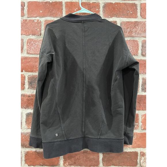 Lululemon Gray Black Mula Bundle Wrap Zip Jacket Womens Size 8 - Picture 7 of 9